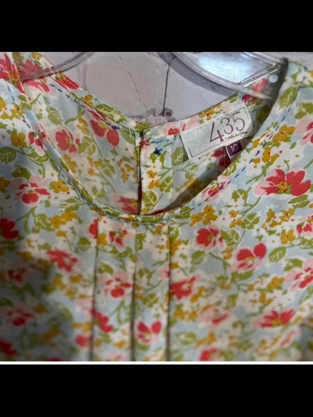 💐 10 for $50 Matilda Jane Light Green Floral Tie-Front Cap Sleeve Blouse